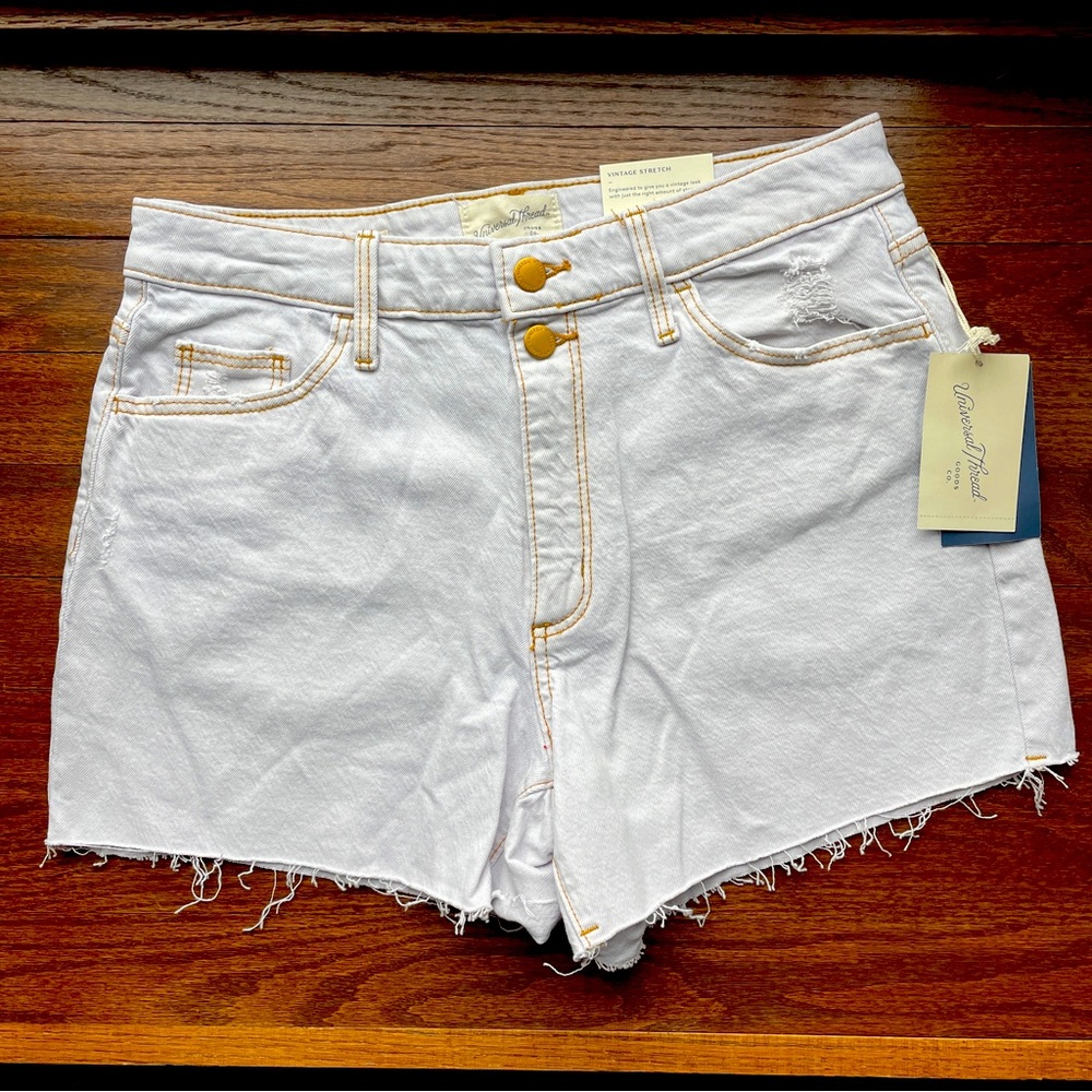 NWT Universal Thread Cut Off Vintage Midi Stretch Shorts Acid  Women's 8/29 NWT